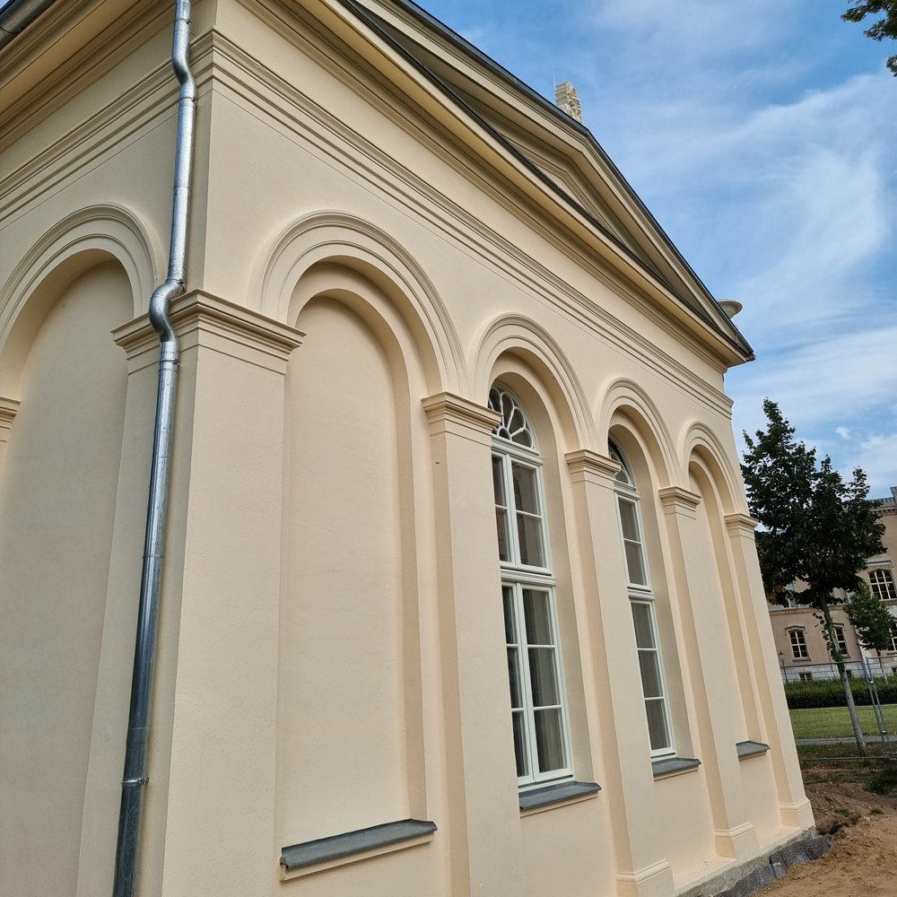 Außenputz für die Orangerie Neustrelitz